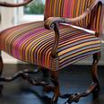 A striped chair