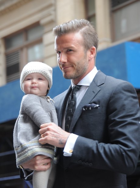 David Beckham and Harper
