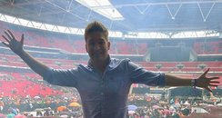 Luke Smith on stage at Wembley Stadium 