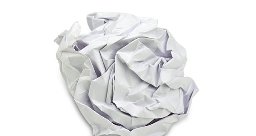 Screwed up ball of paper