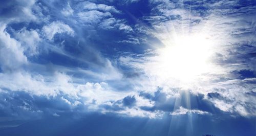 Landscape in sunshine