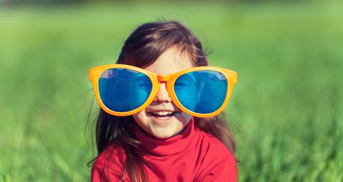 Girl with big glasses