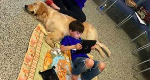 Shanna Niehaus son and his dog