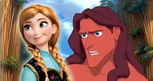 Frozen Anna and Tarzan Canvas
