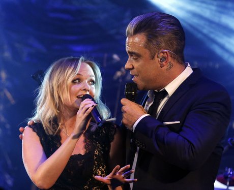 Heart's Emma Bunton joined Robbie onstage for a very special surprise ...